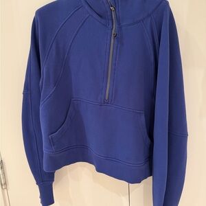 Women's Blue Half-Zip hoodie